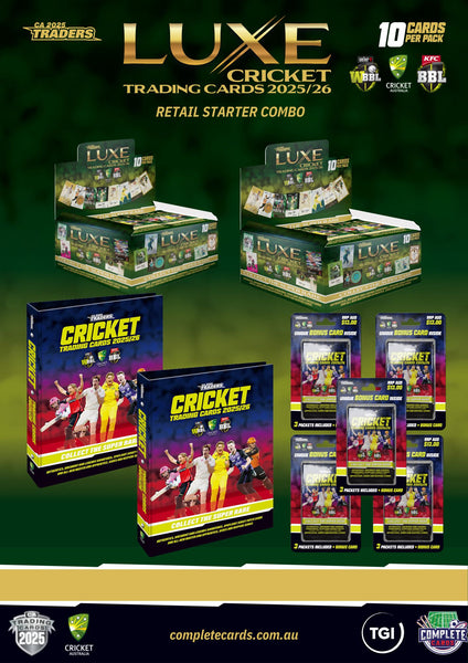 2025-26 TGI Traders Cricket Australia Luxe - Retail Starter Pack Combo