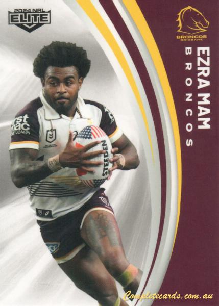 2024 NRL Elite - Common - 005 - Ezra Mam - Brisbane Broncos