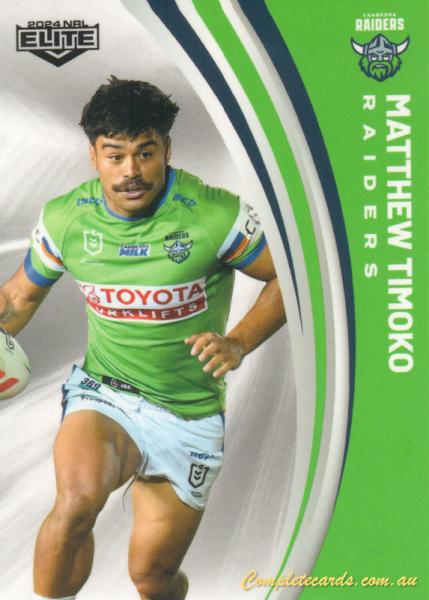 2024 NRL Elite - Common - 017 - Matthew Timoko - Canberra Raiders