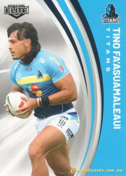 2024 NRL Elite - Common - 049 - Tino Fa'asumaleaui - Gold Coast Titans