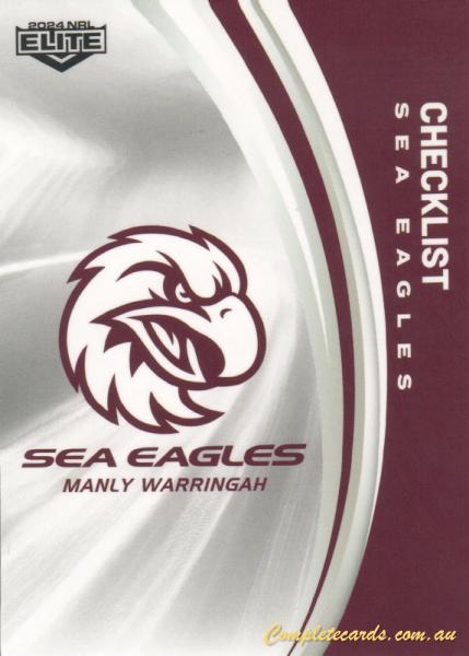 2024 NRL Elite - Common - 055 - Sea Eagles Checklist - Manly-Warringah Sea Eagles