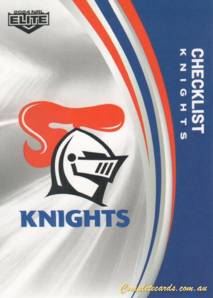 2024 NRL Elite - Common - 073 - Knights Checklist - Newcastle Knights