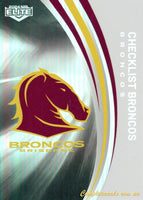 2024 NRL Elite - Pearl Silver - P 001 - Broncos Checklist - Brisbane Broncos