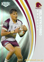 2024 NRL Elite - Pearl Silver - P 003 - Selwyn Cobbo - Brisbane Broncos