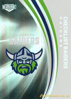 2024 NRL Elite - Pearl Silver - P 010 - Raiders Checklist - Canberra Raiders