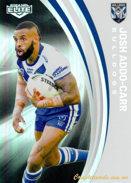 2024 NRL Elite - Pearl Silver - P 020 - Josh Addo-Carr - Canterbury-Bankstown Bulldogs