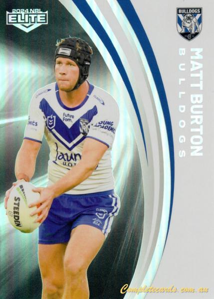 2024 NRL Elite - Pearl Silver - P 021 - Matt Burton - Canterbury-Bankstown Bulldogs