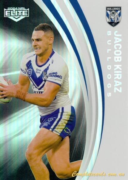 2024 NRL Elite - Pearl Silver - P 025 - Jacob Kiraz - Canterbury-Bankstown Bulldogs