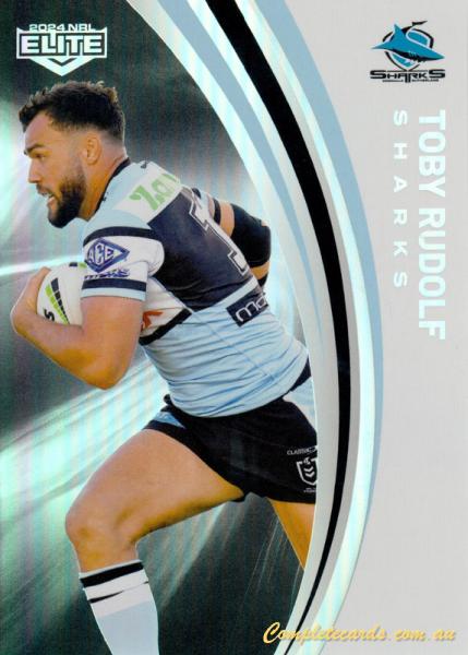 2024 NRL Elite - Pearl Silver - P 035 - Toby Rudolf - Cronulla-Sutherland Sharks