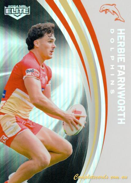 2024 NRL Elite - Pearl Silver - P 040 - Herbie Farnworth - Dolphins