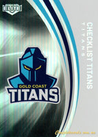 2024 NRL Elite - Pearl Silver - P 046 - Titans Checklist - Gold Coast Titans