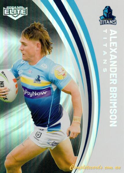 2024 NRL Elite - Pearl Silver - P 047 - Alexander Brimson - Gold Coast Titans