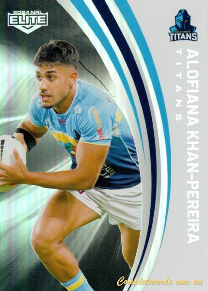 2024 NRL Elite - Pearl Silver - P 053 - Alofiana Khan-Pereira - Gold Coast Titans