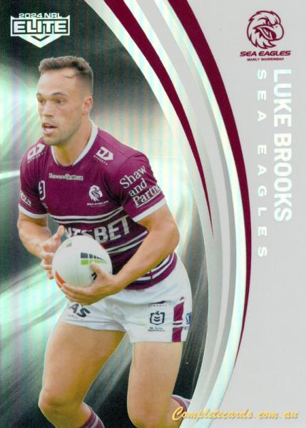 2024 NRL Elite - Pearl Silver - P 056 - Luke Brooks - Manly-Warringah Sea Eagles