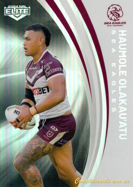 2024 NRL Elite - Pearl Silver - P 060 - Haumole Olakau'atu - Manly-Warringah Sea Eagles