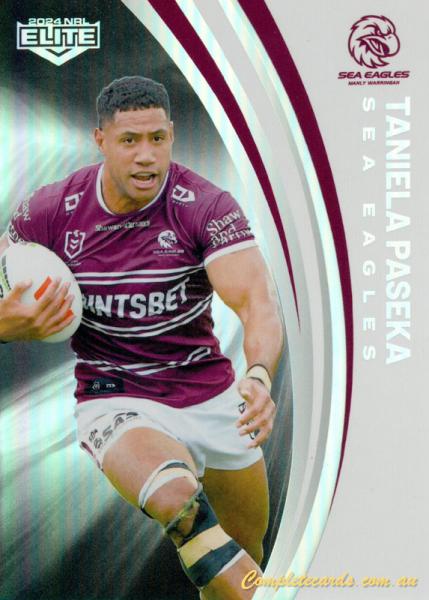 2024 NRL Elite - Pearl Silver - P 061 - Taniela Paseka - Manly-Warringah Sea Eagles