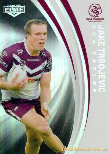 2024 NRL Elite - Pearl Silver - P 062 - Jake Trbojevic - Manly-Warringah Sea Eagles