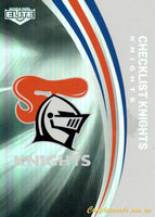 2024 NRL Elite - Pearl Silver - P 073 - Knights Checklist - Newcastle Knights