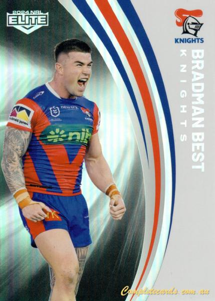 2024 NRL Elite - Pearl Silver - P 074 - Bradman Best - Newcastle Knights