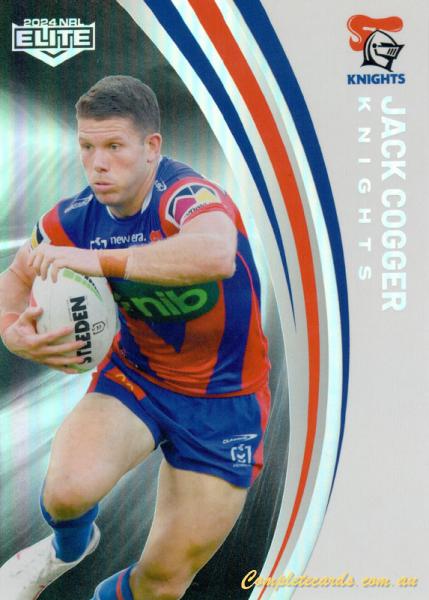 2024 NRL Elite - Pearl Silver - P 075 - Jack Cogger - Newcastle Knights