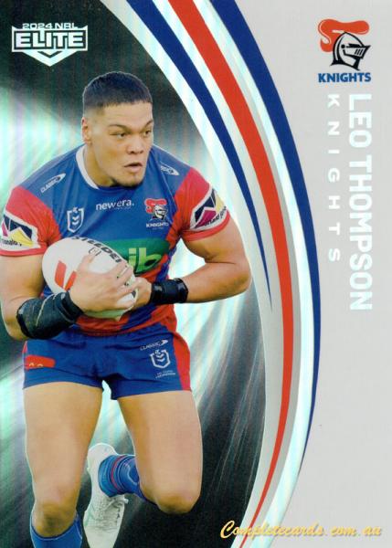 2024 NRL Elite - Pearl Silver - P 081 - Leo Thompson - Newcastle Knights