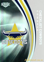 2024 NRL Elite - Pearl Silver - P 082 - Cowboys Checklist - North Queensland Cowboys