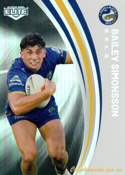 2024 NRL Elite - Pearl Silver - P 099 - Bailey Simonsson - Parramatta Eels