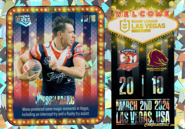 2024 NRL Elite - Las Vegas Round - LV 10 - Joesph Manu - Sydney Roosters