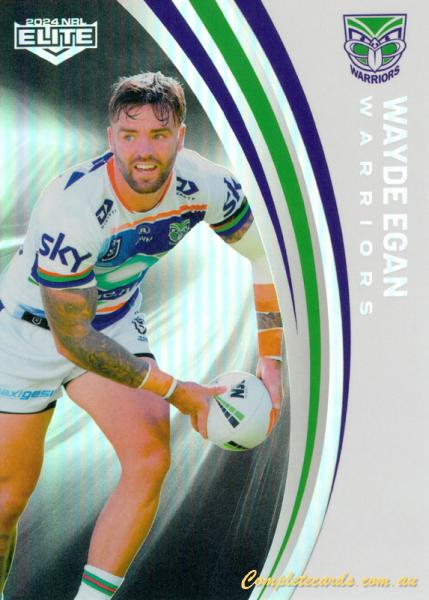 2024 NRL Elite - Pearl Silver - P 138 - Wayde Egan - New Zealand Warriors