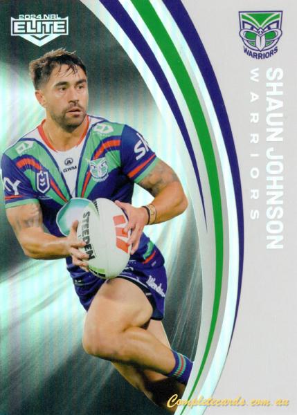 2024 NRL Elite - Pearl Silver - P 141 - Shaun Johnson - New Zealand Warriors