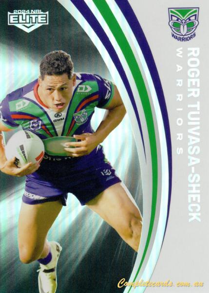 2024 NRL Elite - Pearl Silver - P 143 - Roger Tuivasa-Sheck - New Zealand Warriors