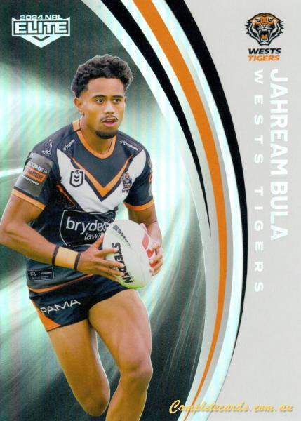 2024 NRL Elite - Pearl Silver - P 147 - Jahream Bula - Wests Tigers