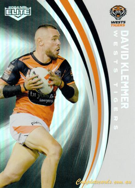 2024 NRL Elite - Pearl Silver - P 148 - David Klemmer - Wests Tigers