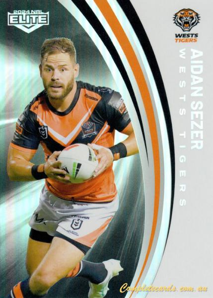 2024 NRL Elite - Pearl Silver - P 151 - Aidan Sezer - Wests Tigers