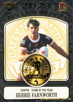 2024 NRL Elite - Dally M Awards - DM 6 - Herbie Farnworth - Brisbane Broncos