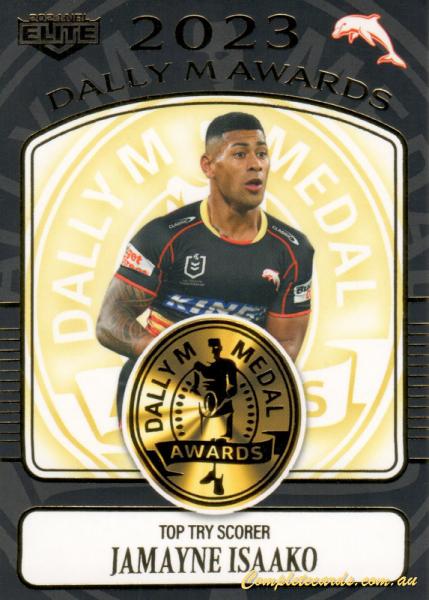 2024 NRL Elite - Dally M Awards - DM 16 - Jamayne Isaako - Dolphins