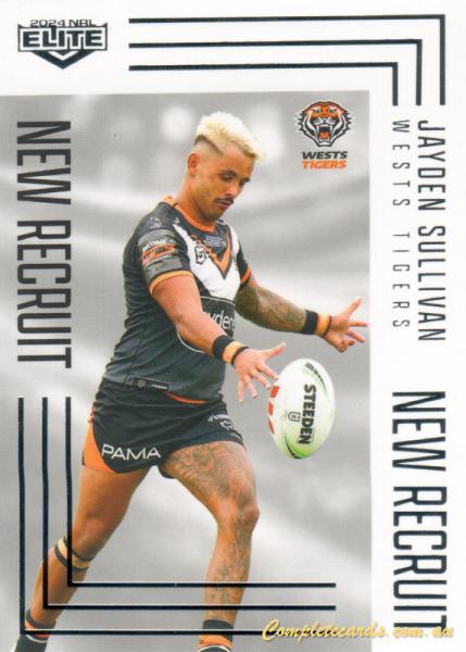 2024 NRL Elite - New Recruit - NR 34 - Jayden Sullivan - Wests Tigers