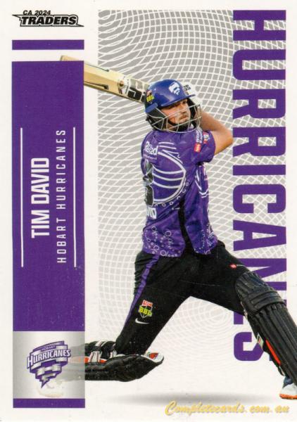 2024-25 Cricket Traders - Common - 079 - Tim David - Hobart Hurricanes