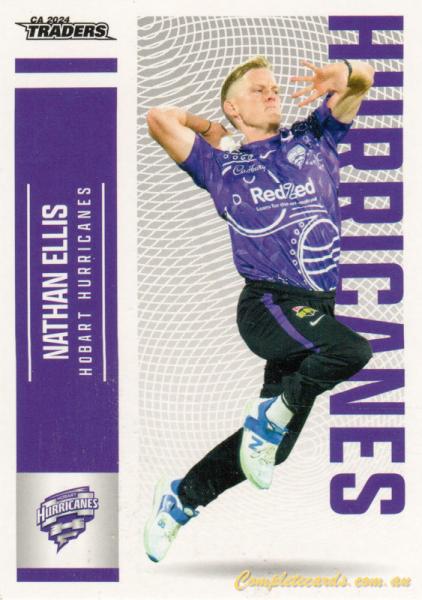 2024-25 Cricket Traders - Common - 081 - Nathan Ellis - Hobart Hurricanes