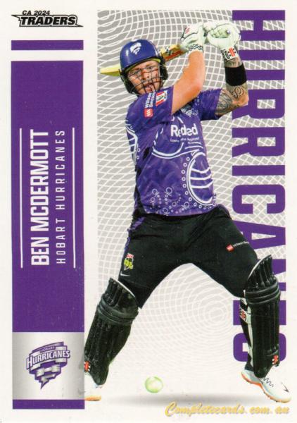 2024-25 Cricket Traders - Common - 084 - Ben McDermott - Hobart Hurricanes