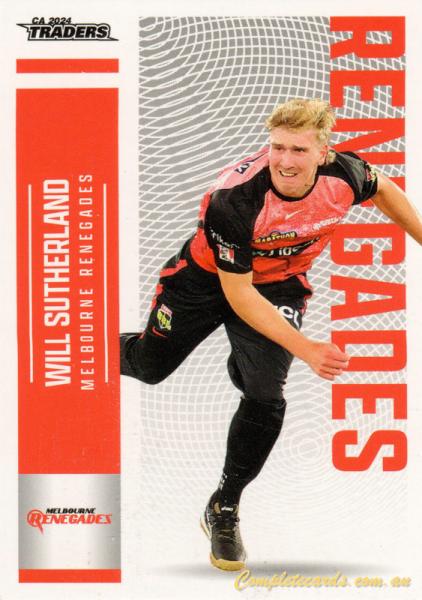 2024-25 Cricket Traders - Common - 096 - Will Sutherland - Melbourne Renegades