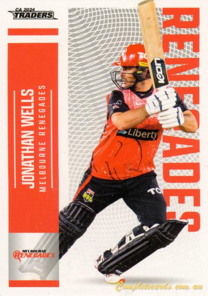 2024-25 Cricket Traders - Common - 097 - Jonathan Wells - Melbourne Renegades
