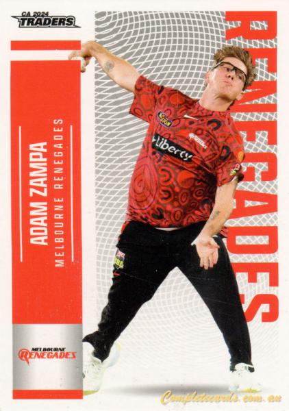 2024-25 Cricket Traders - Common - 098 - Adam Zampa - Melbourne Renegades