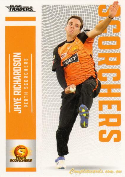 2024-25 Cricket Traders - Common - 121 - Jhye Richardson - Perth Scorchers