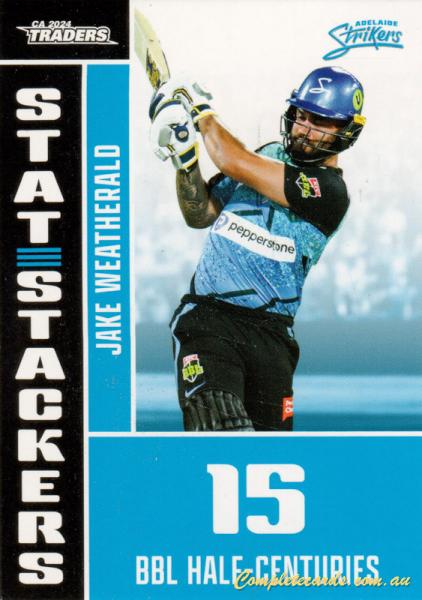 2024-25 Cricket Traders - Stat Stackers - SS 10 - Jake Weatherald - Adelaide Strikers