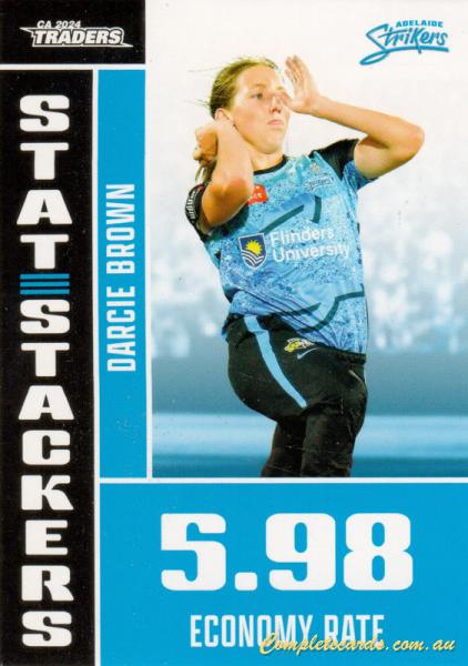 2024-25 Cricket Traders - Stat Stackers - SS 11 - Darcie Brown - Adelaide Strikers