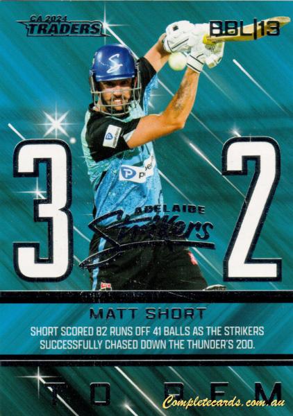 2024-25 Cricket Traders - Season To Remember - STR 02 - Matt Short - Adelaide Strikers