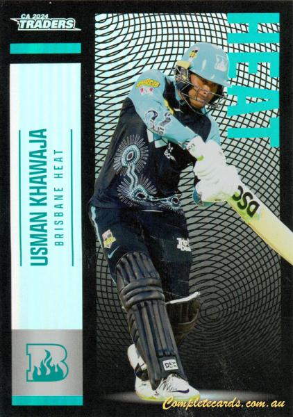 2024-25 Cricket Traders - Pearl Silver - P 069 - Usman Khawaja - Brisbane Heat