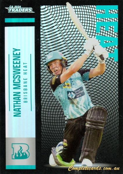 2024-25 Cricket Traders - Pearl Silver - P 071 - Nathan McSweeney - Brisbane Heat