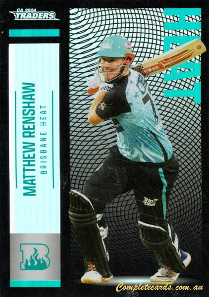 2024-25 Cricket Traders - Pearl Silver - P 073 - Matthew Renshaw - Brisbane Heat